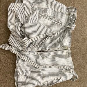 American Eagle White Paperbag Shorts